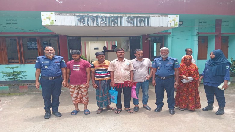 অপরাধ দমনে বাগমারা পুলিশের অভিযান, গ্রেপ্তার আসামিদের আদালতে